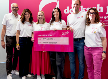 Spende von Pink Ribbon Liechtenstein