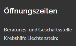 GEÄNDERTE ÖFFNUNGSZEITEN
